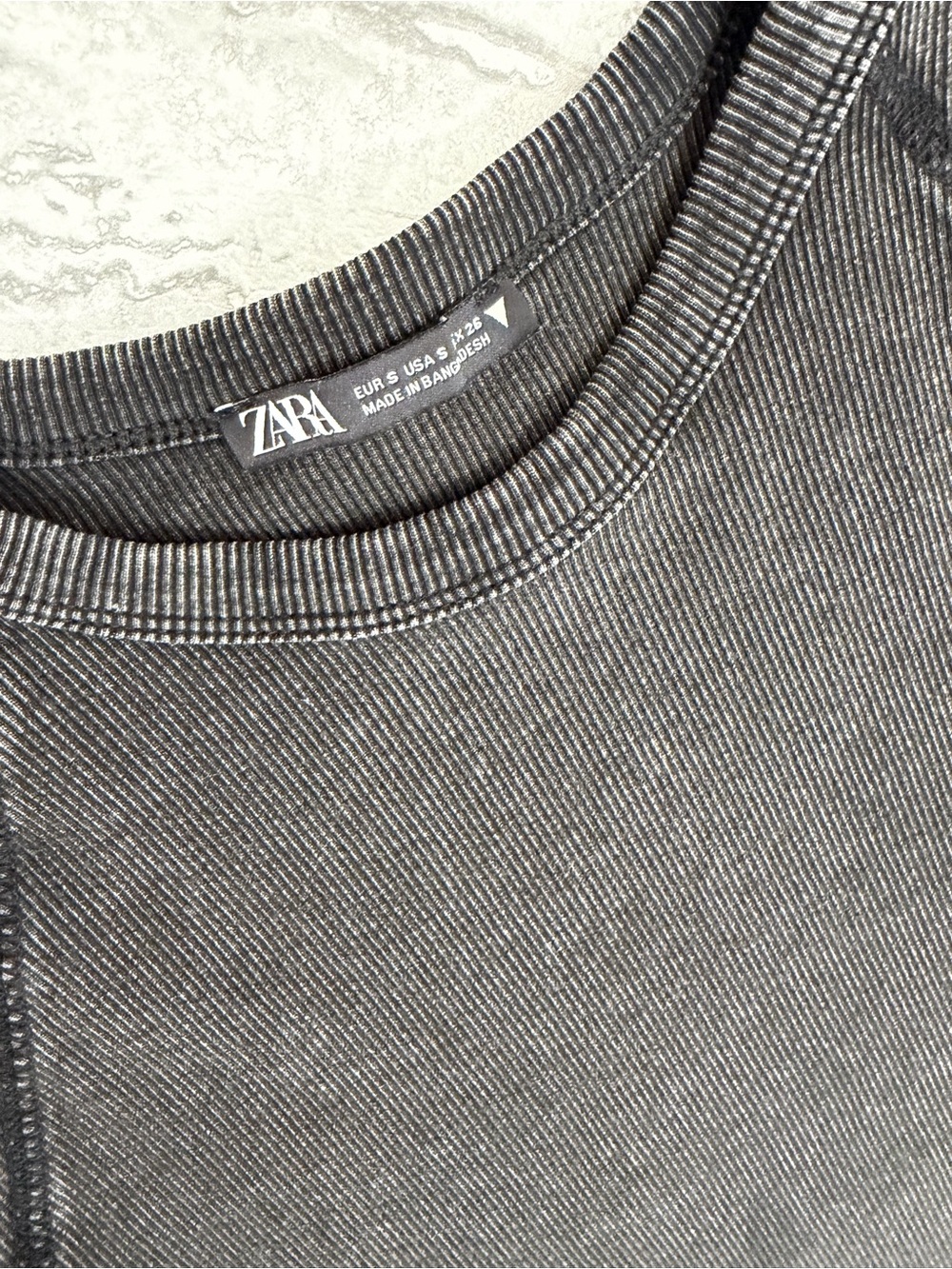 ZARA Washed Effect Ribbed Shirt - Picture 4 of 4